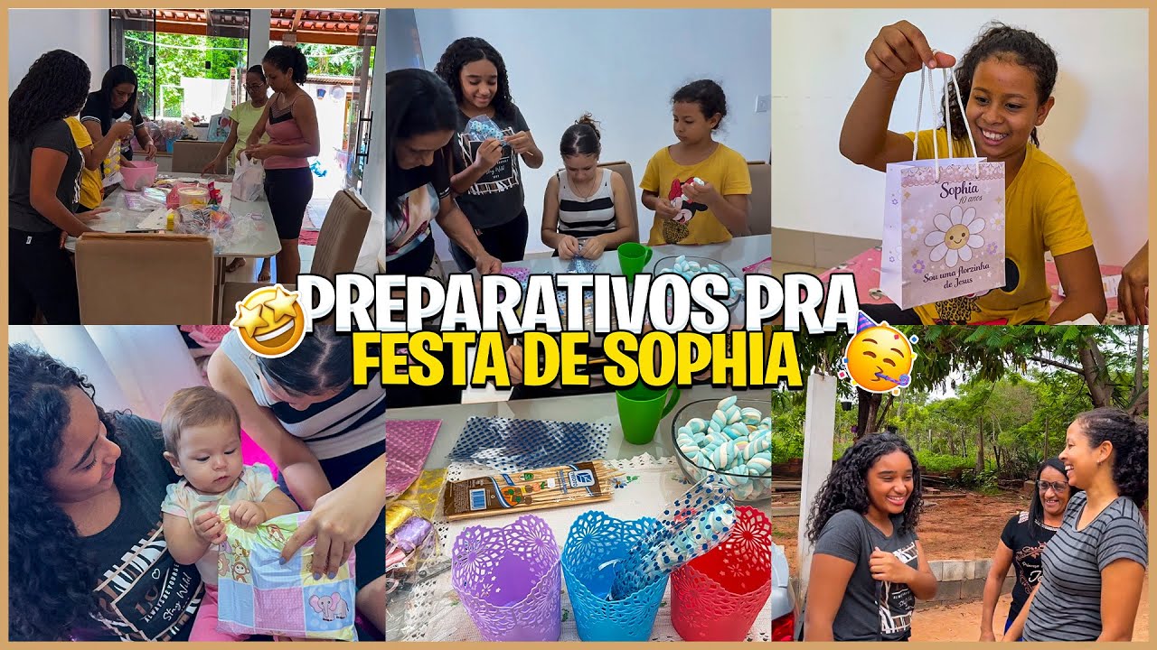 VLOG dos PREPARATIVOS da FESTA de ANIVERSÁRIO de SOPHIA🥳CHEGANDO os CONVIDADOS🙌🏼🥹