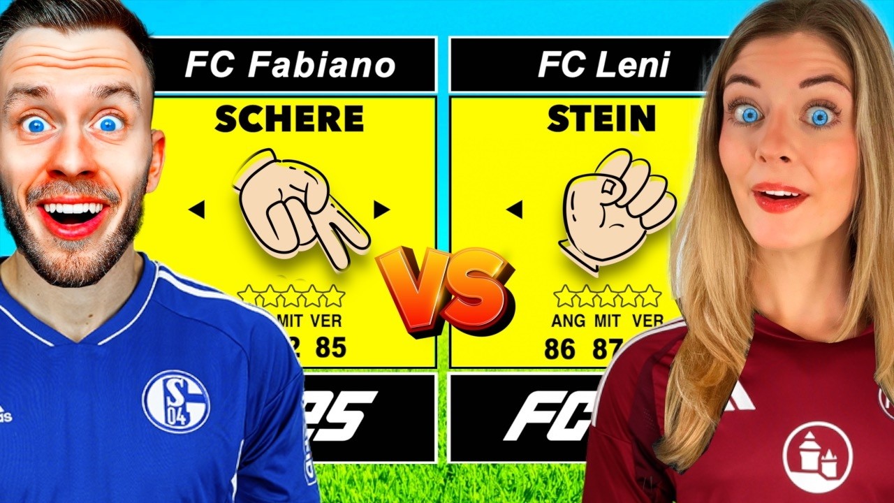FC Fabiano vs FC Leni - aber SCHERE STEIN PAPIER bestimmt unsere Teams! 👀⚽️