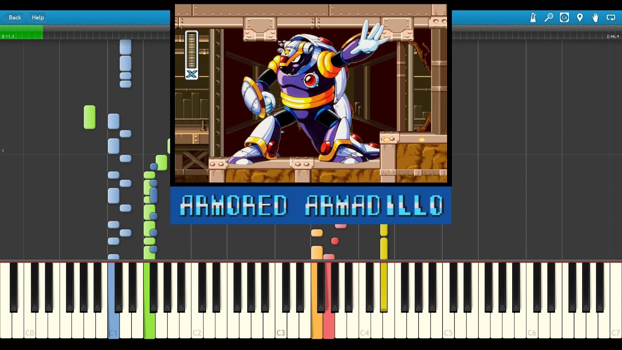 Mega Man X - Armored Armadillo Synthesia