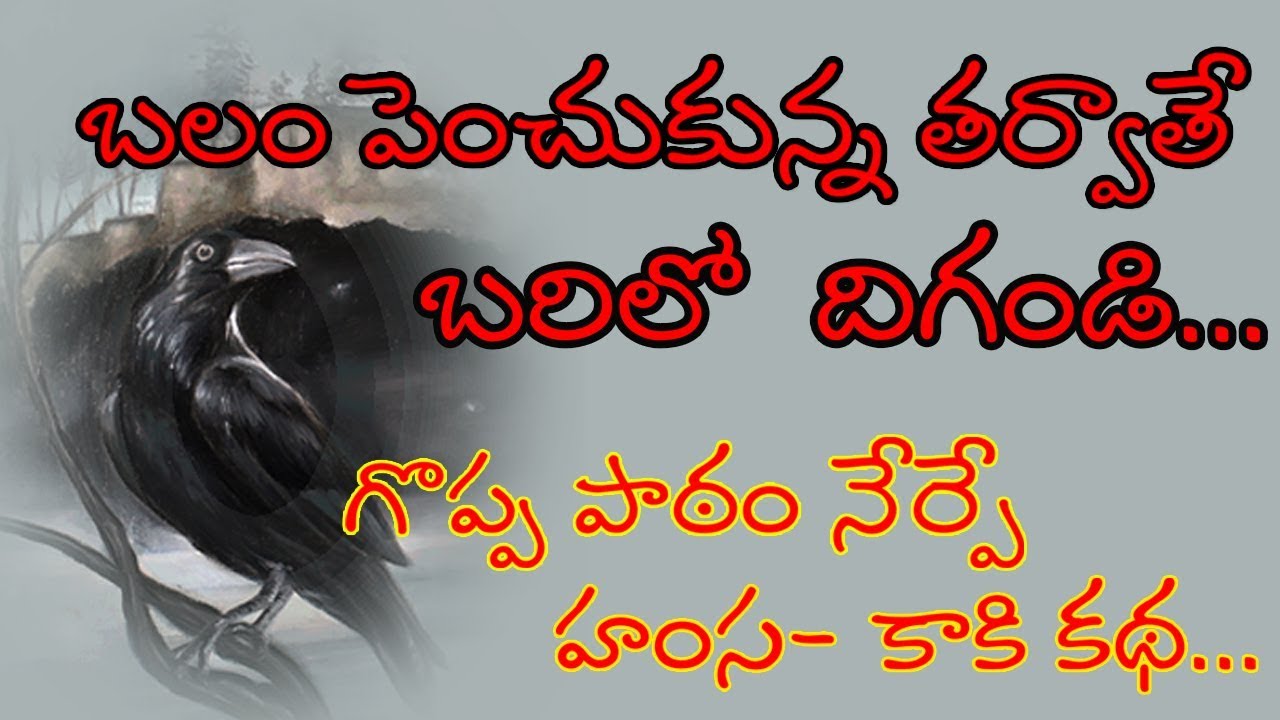 మీ బలమెంతో తెలుసుకుని సాగండి || A TALE OF SWAN AND CROW || AKELLA RAGHAVENDRA