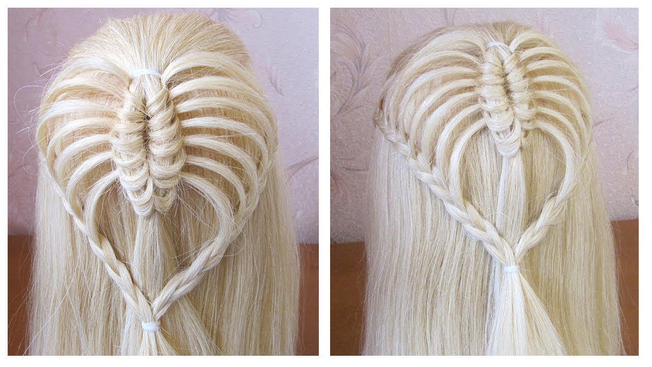 Cœur tressé 💕 Coiffure romantique facile 💕 Heart Braid Tutorial 💕 Valentine's Day Hairstyles
