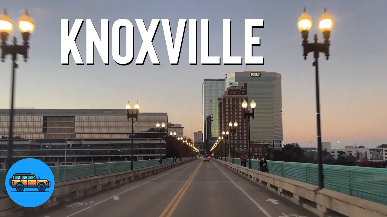 Sunset Drive in Knoxville, Tennessee   4K dashcam