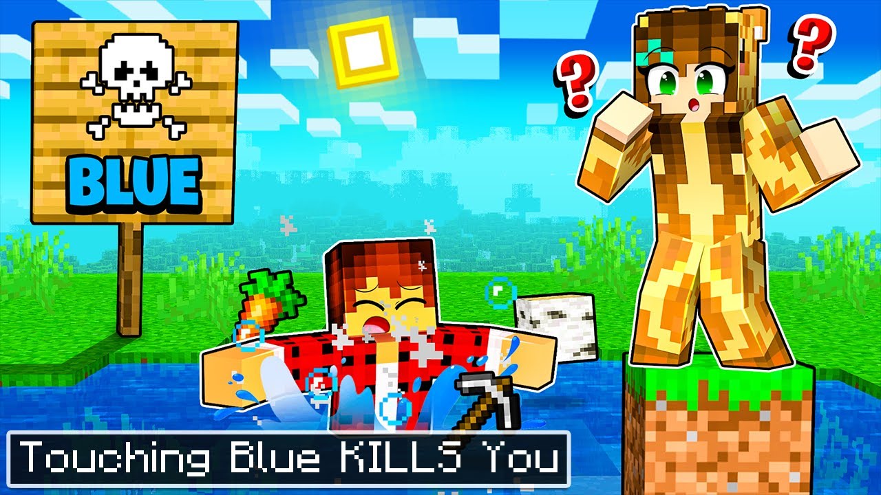 You CAN NOT touch the color BLUE in Minecraft