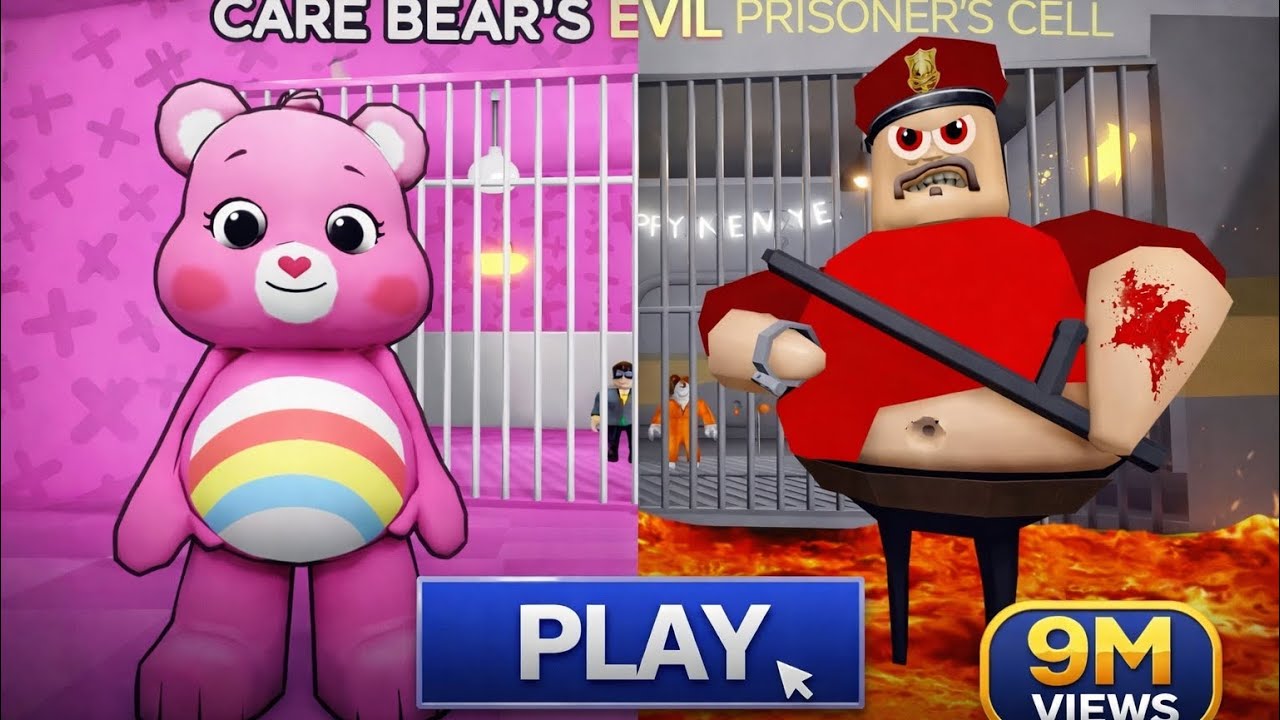 CARE BEAR’S PRISON RUN! (obby) #roblox #scarryobby #obby 