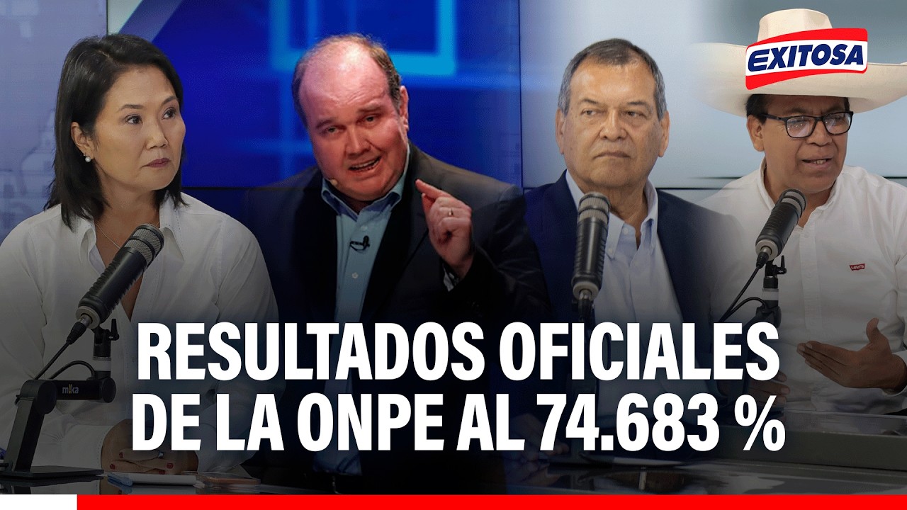 🔴🔵 Resultados oficiales de la ONPE al 74.683 %