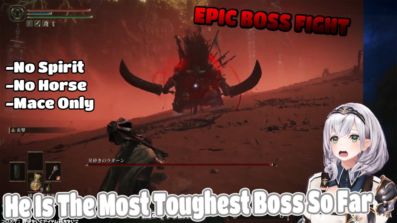 EPIC BATTLE Noel Vs Starscourge Radahn Elden Ring Boss Fight Highlight Hololive【ENG SUB】