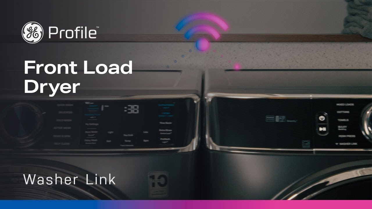 GE Profile Dryer with Washer Link