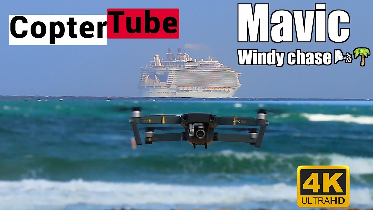 Very windy💨 Cruise chase 🛳 with the Dji Mavic 🚁 😳