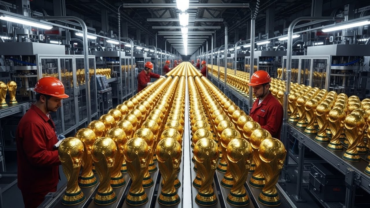 How the FIFA World Cup Trophy Is Mass Produced in a Mega Factory! (Unbelievable Process)