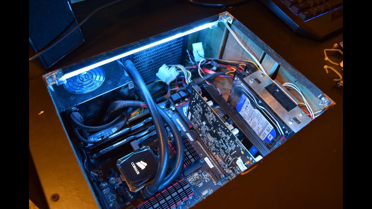 Cold Cathode Light Installation: In Desk PC Lights