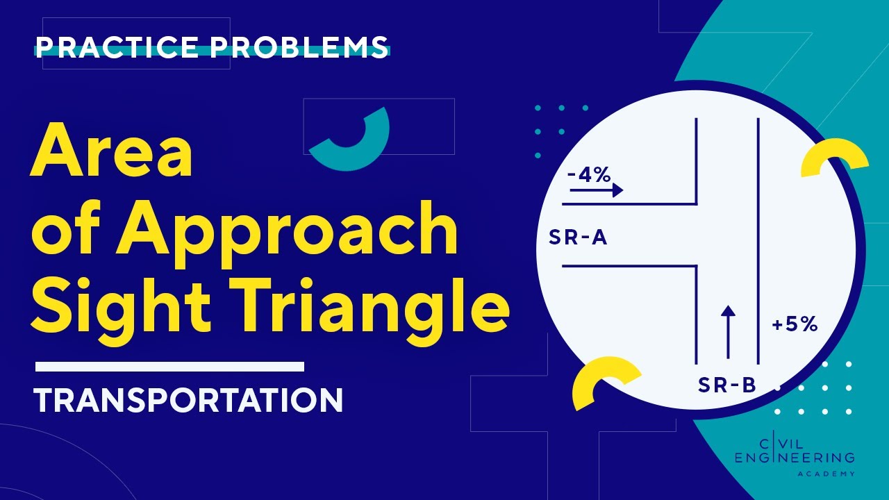 Civil PE Exam – Transportation – Find the Area of the Approach Sight Triangle