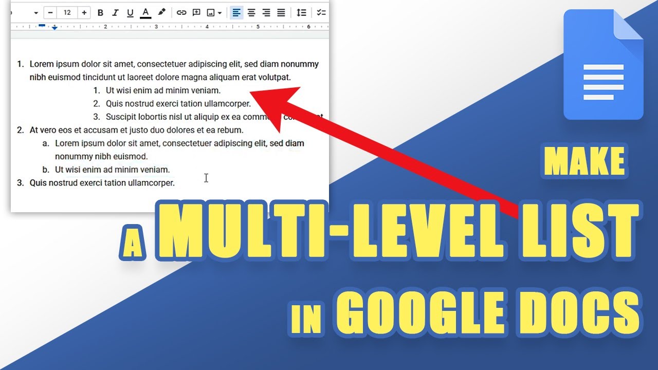 [TUTORIAL] How to Easily Make a MULTI-LEVEL (Numbered or Bulleted) List in Google Docs