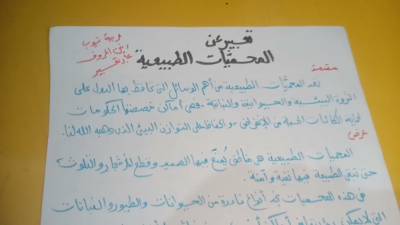 تعبير عن المحميات الطبيعية