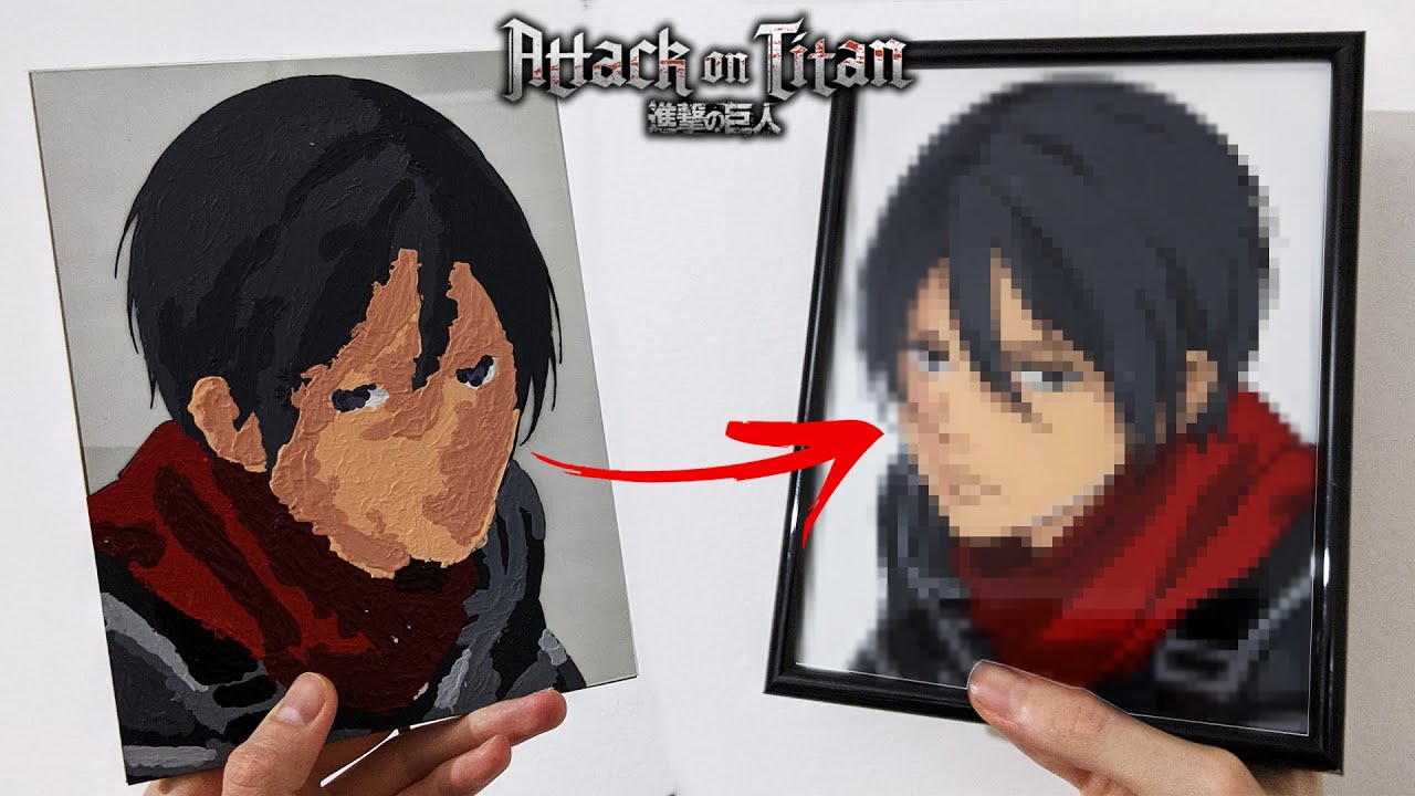 Anime Glass Painting MIKASA Ackerman