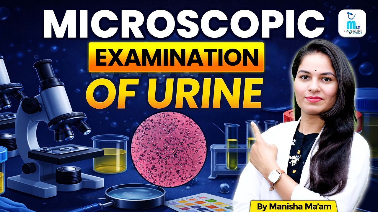 💧 Urine Examination in Hindi Part-4 | Microscopic Examination of Urine | RBC, WBC, Casts, Crystals