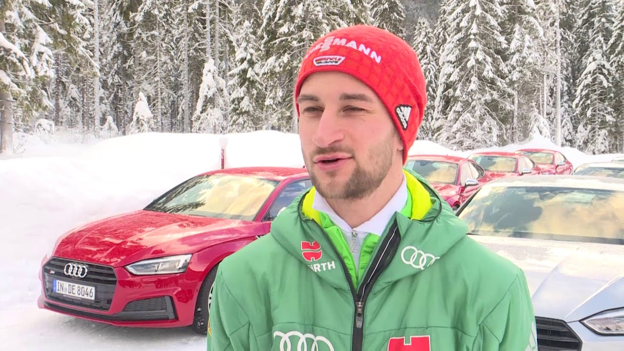 Münchner Skispringer Andreas Wellinger entspannt mit DSV-Adlern beim Fahrsicherheitstraining in Tir