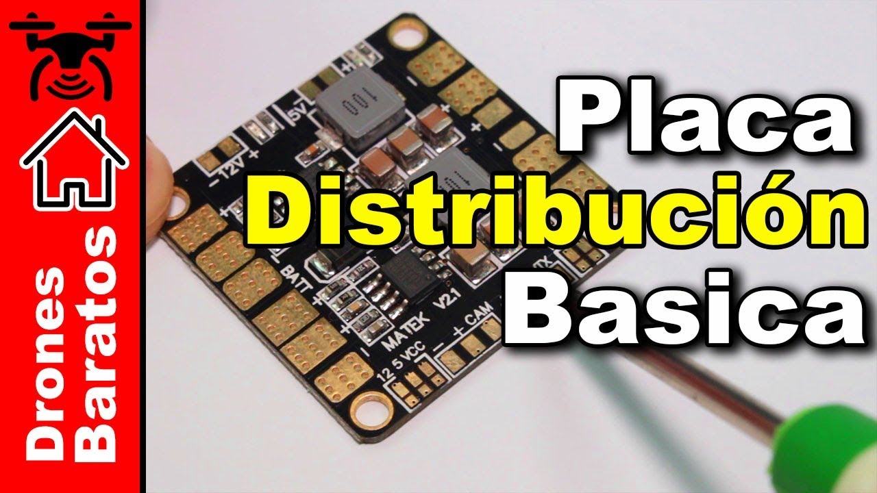 Placa De Distribución Para Drones : Matek Mini Power Hub Español
