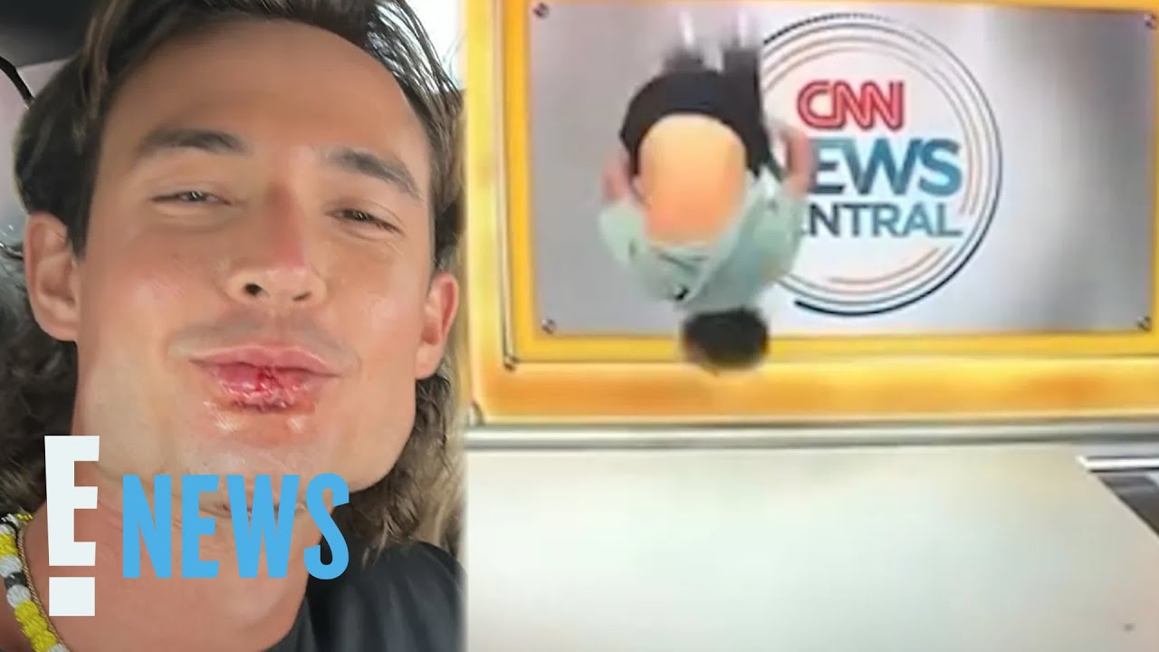 Неудача гостя CNN с сальто назад стала вирусной после ляпа в эфире новостей | E! News