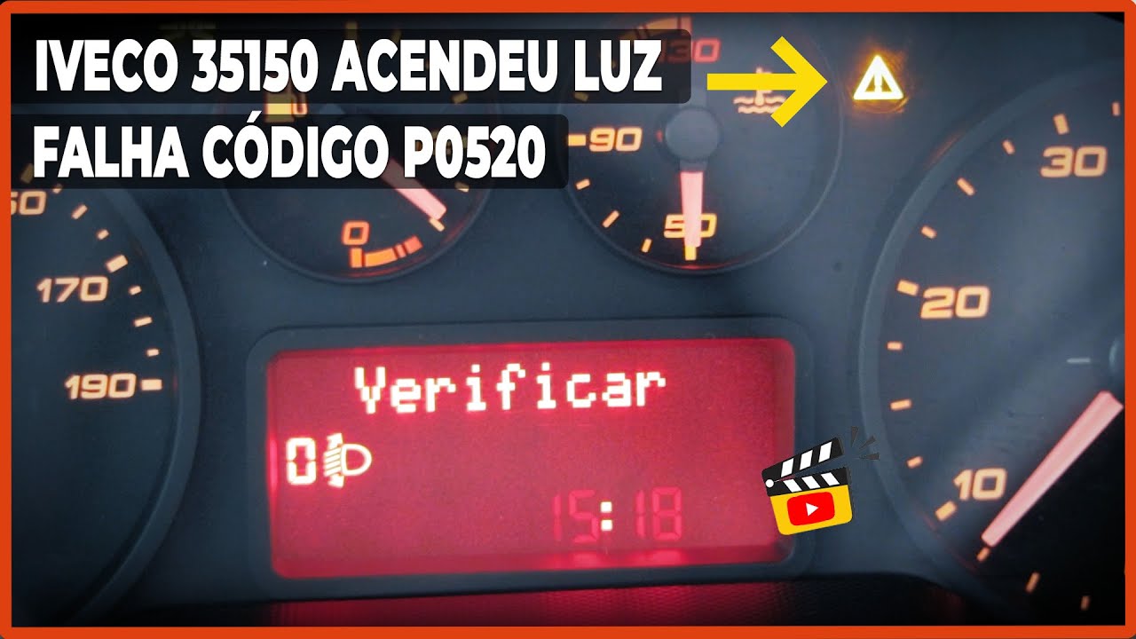 IVECO 35150 APRESENTA FALHA P0520 LUZ TRIANGULO ACESA