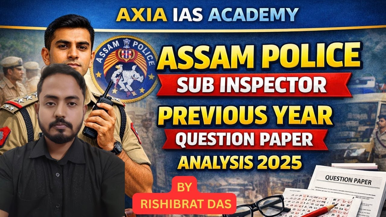 Assam Police Sub Inspector paper 2025 Reasoning questions analysis