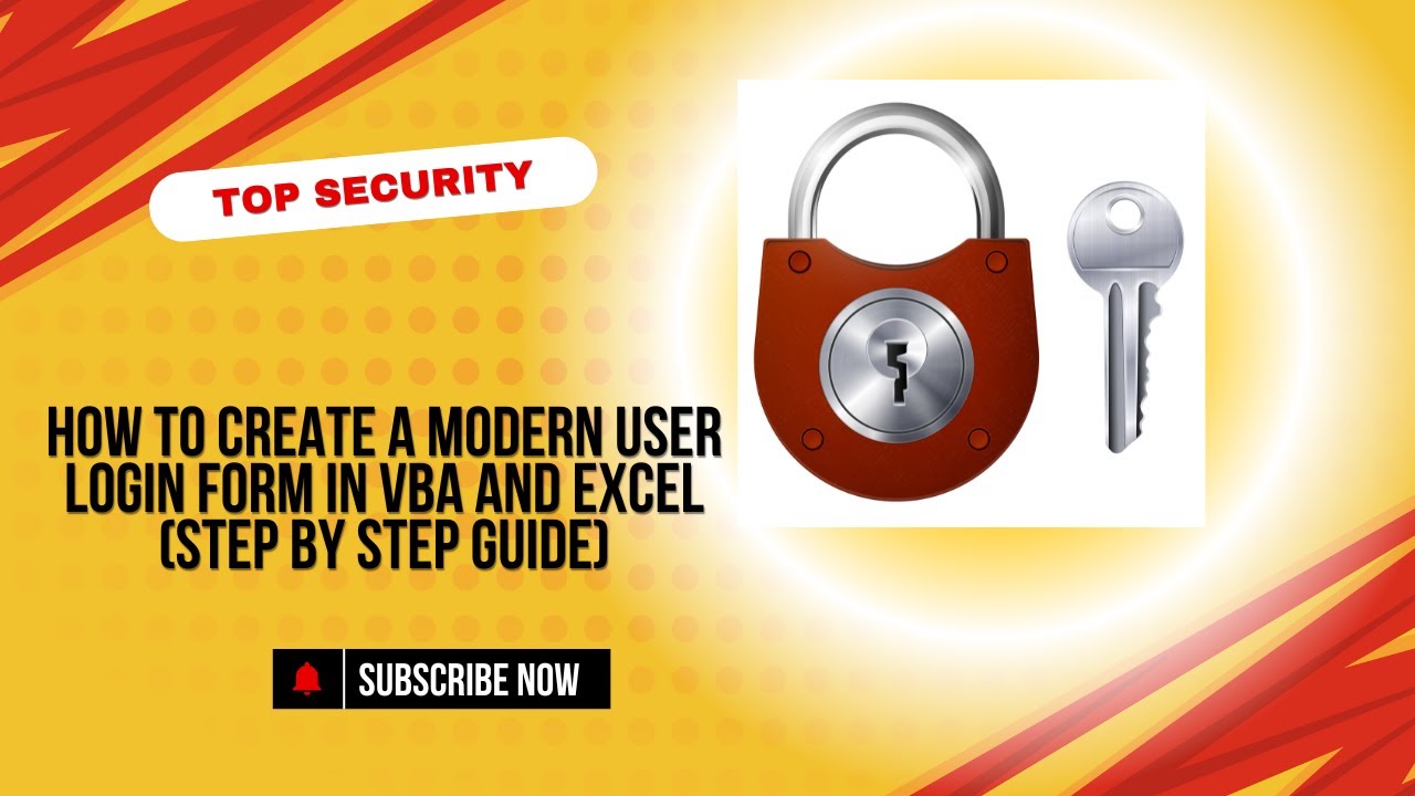 How to create a modern user login form in VBA and Excel (Step by Step Guide)