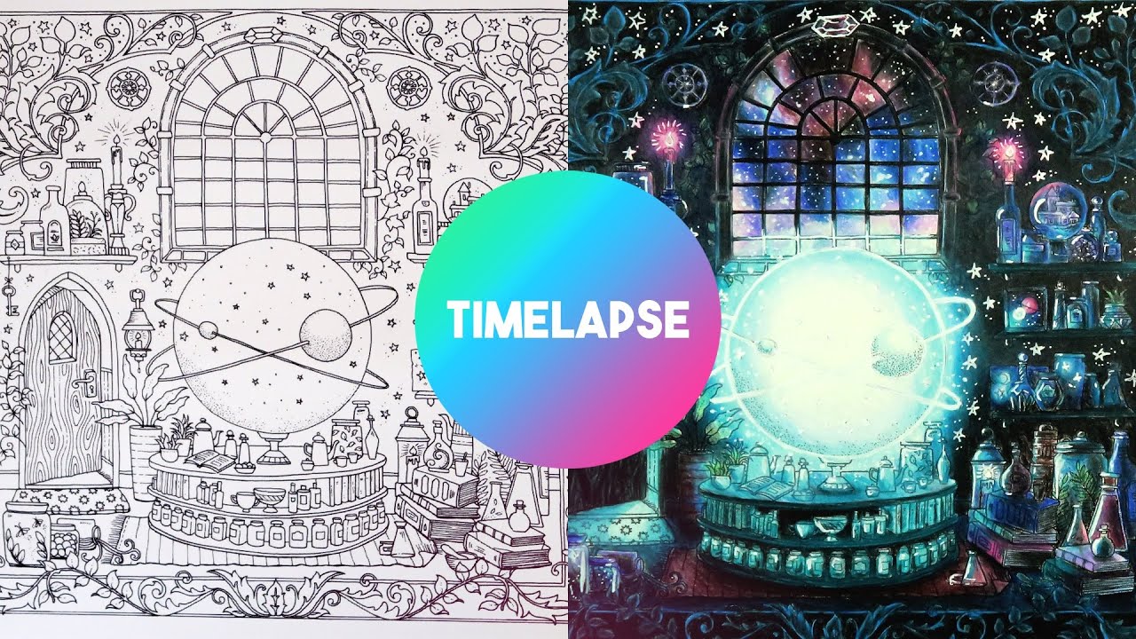 Rooms of Wonder Coloring Book by Johanna Basford TIMELAPSE