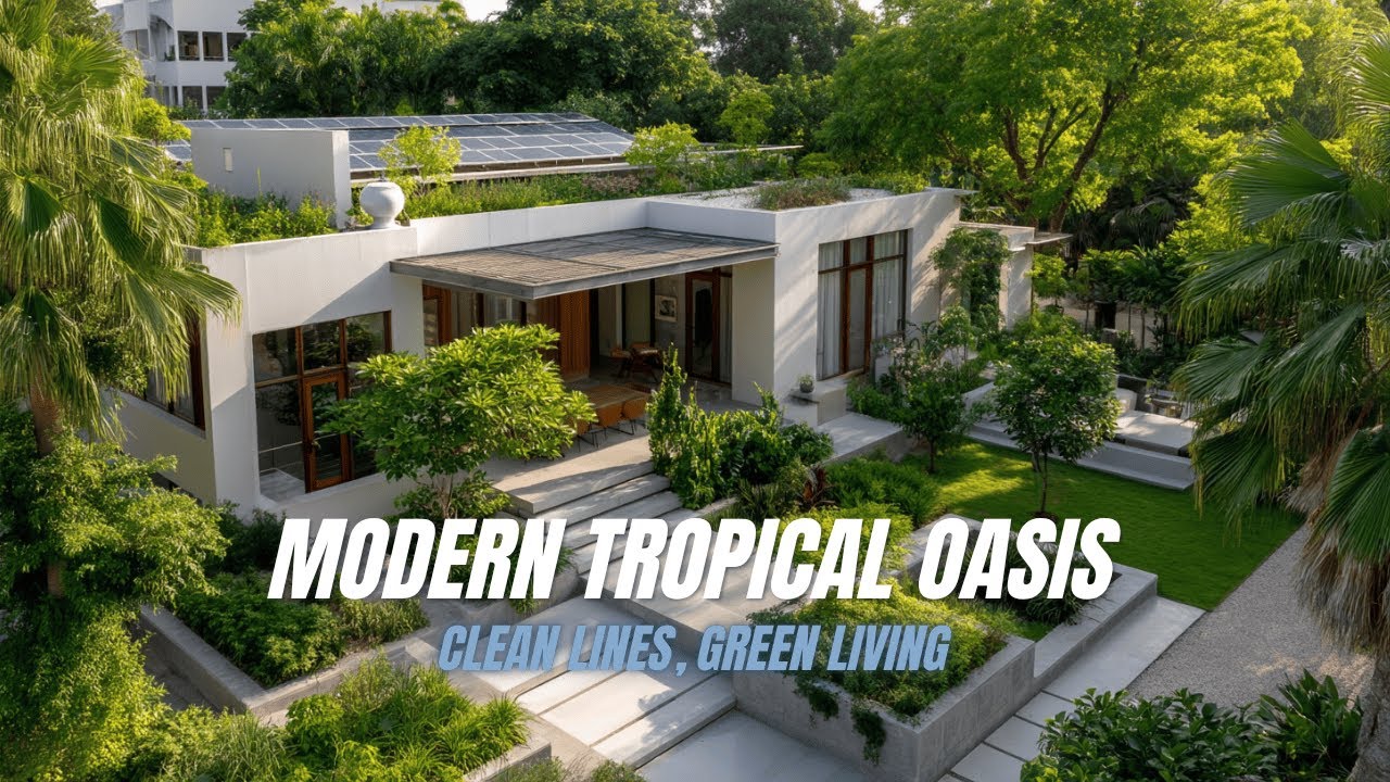 Modern Concrete Courtyard Homes | Clean Lines, Tropical Gardens & Sustainable Living