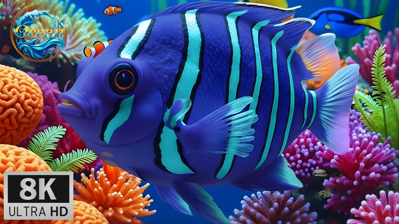 8K Ocean Reef Paradise 🌊 Colorful Tropical Fish & Glowing Deep Sea Wonders
