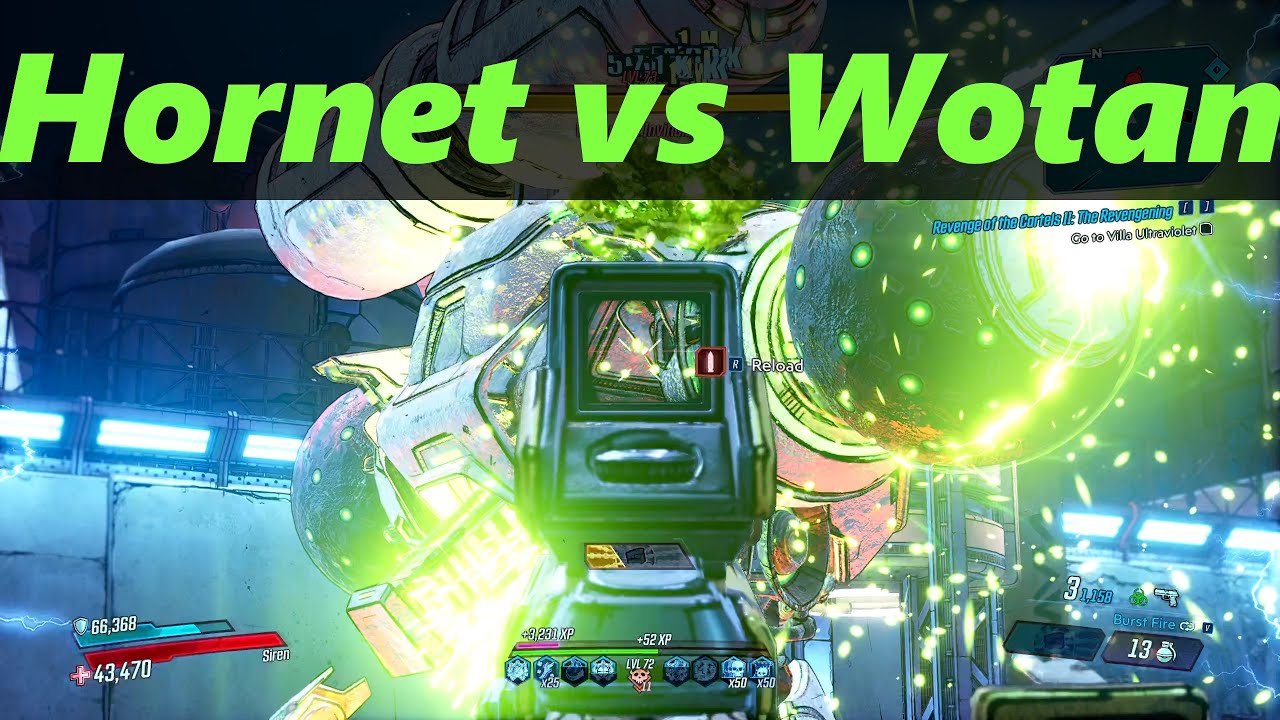 Borderlands 3 Hornet vs Maliwan Wotan the Invincible