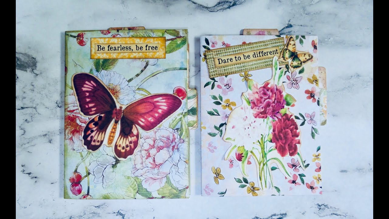 Folio using single sided paper, Junk Journal ephemera holder