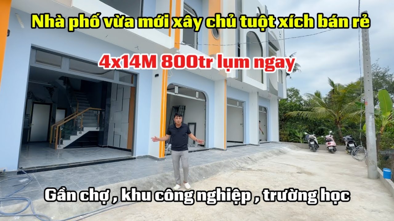 Nhà phố vừa mới xây chủ tuột xích bán rẻ chưa từng có 800tr lụm ngay gần chợ trường học bệnh viện