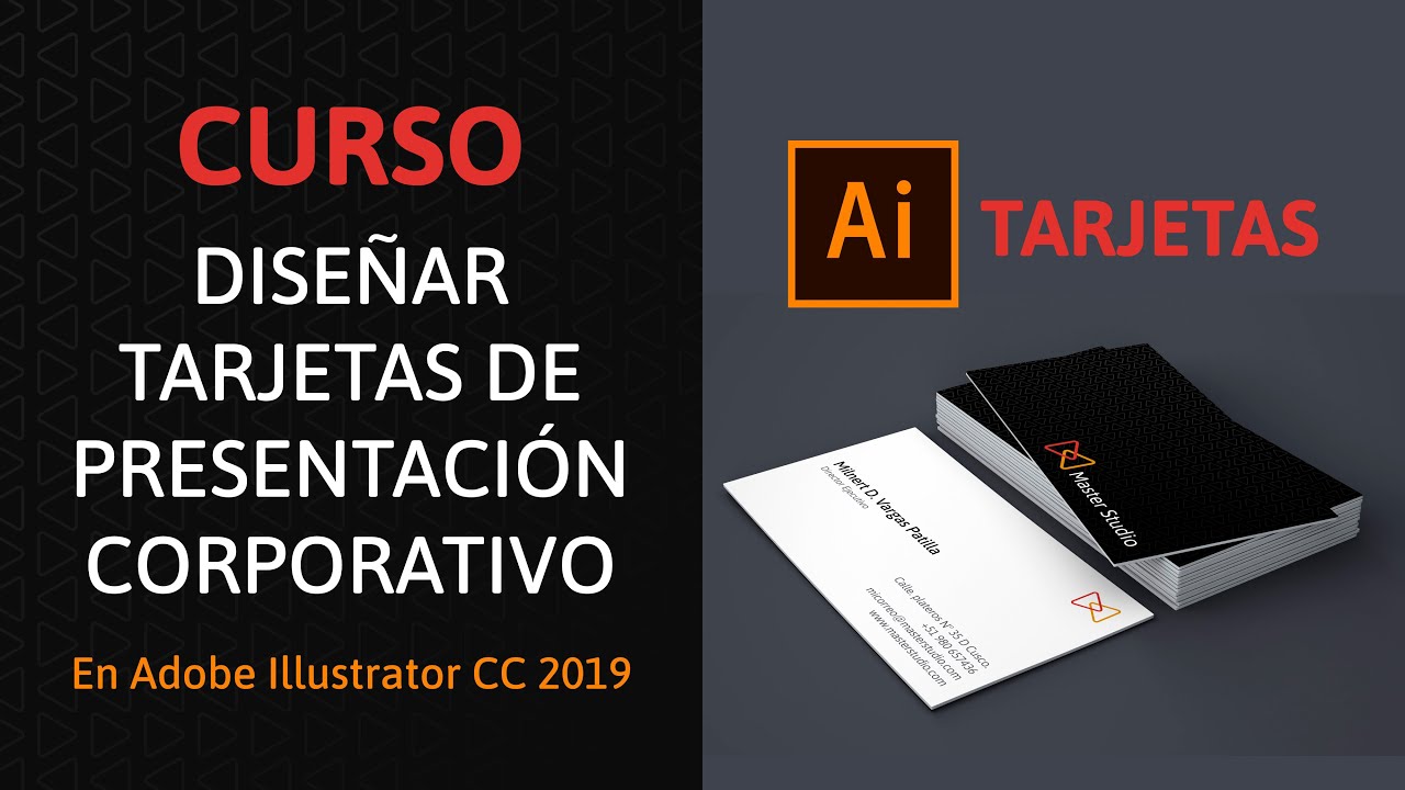 COMO DISEÑAR TARJETAS DE PRESENTACIÓN CORPORATIVO 💷 [En Illustrator CC 2019] 🎨Curso Completo.