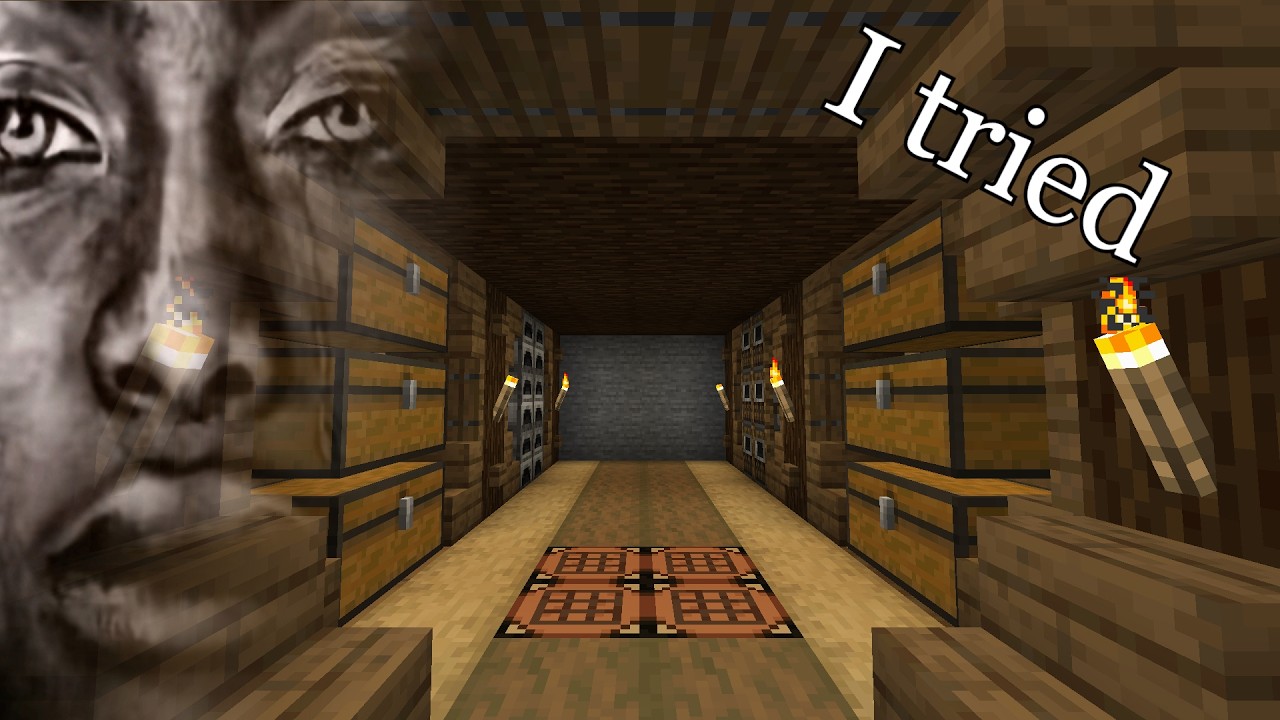 actually trying at minecraft