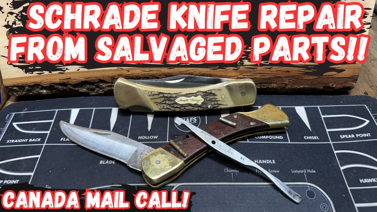 Ремонт ножей Schrade из переработанных деталей!