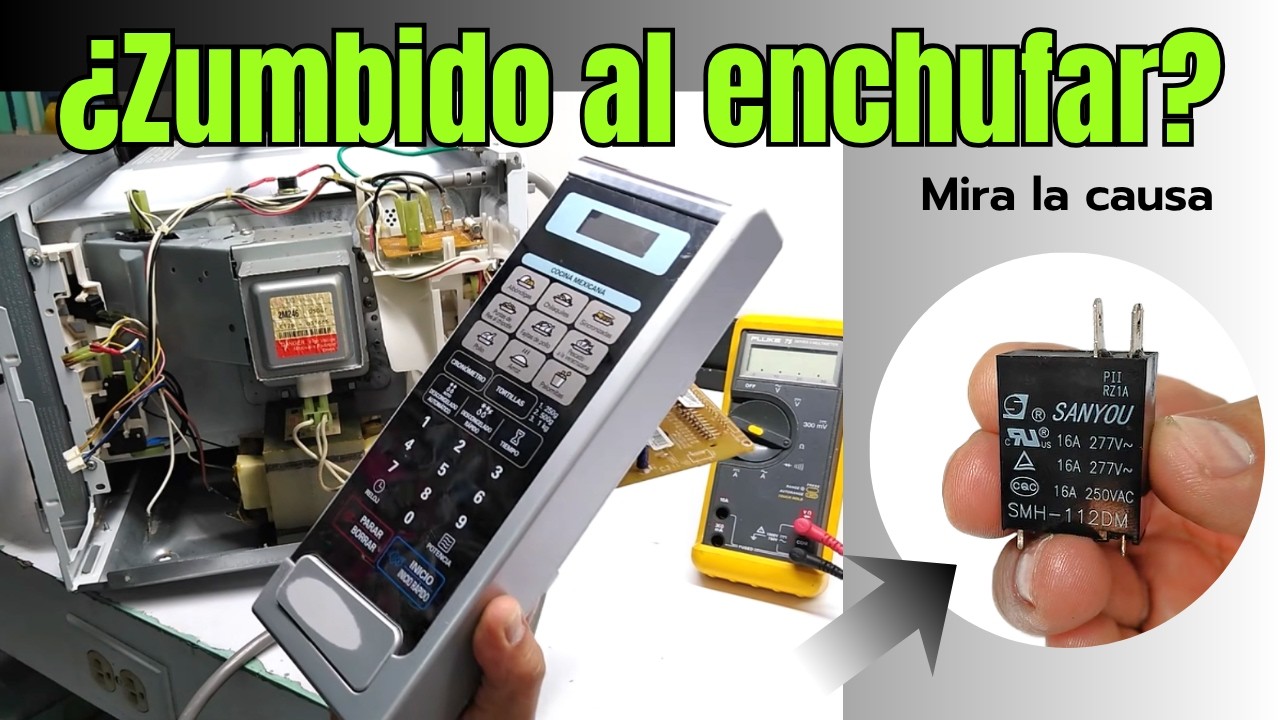 Microondas con zumbido al conectar a la red eléctrica