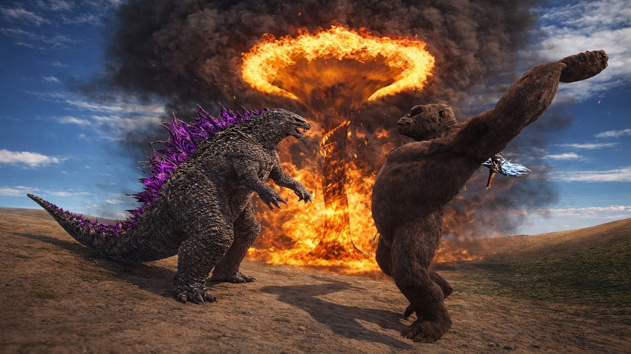 Godzilla vs Kong Catastrophic Lava Volcano Battle - Animal Revolt Battle Simulator