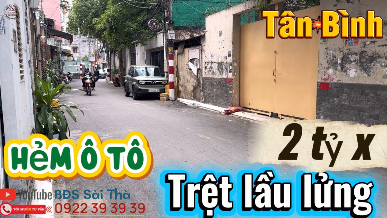 Tân Bình hẻm ô tô chỉ hơn 2 tỷ Trệt Lầu lửng sổ hồng riêng hoàn công #0922393939 #0822393939 