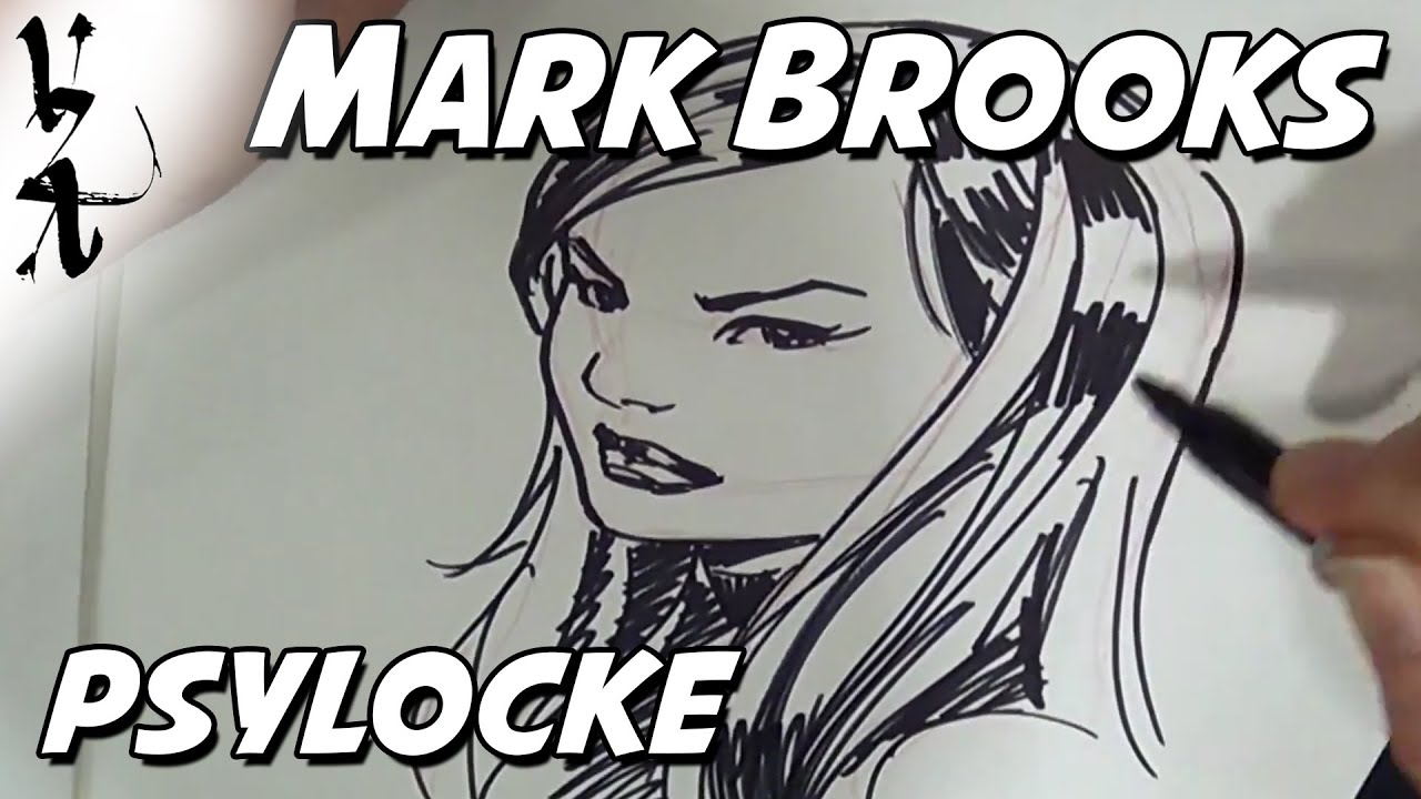 Mark Brooks drawing Psylocke