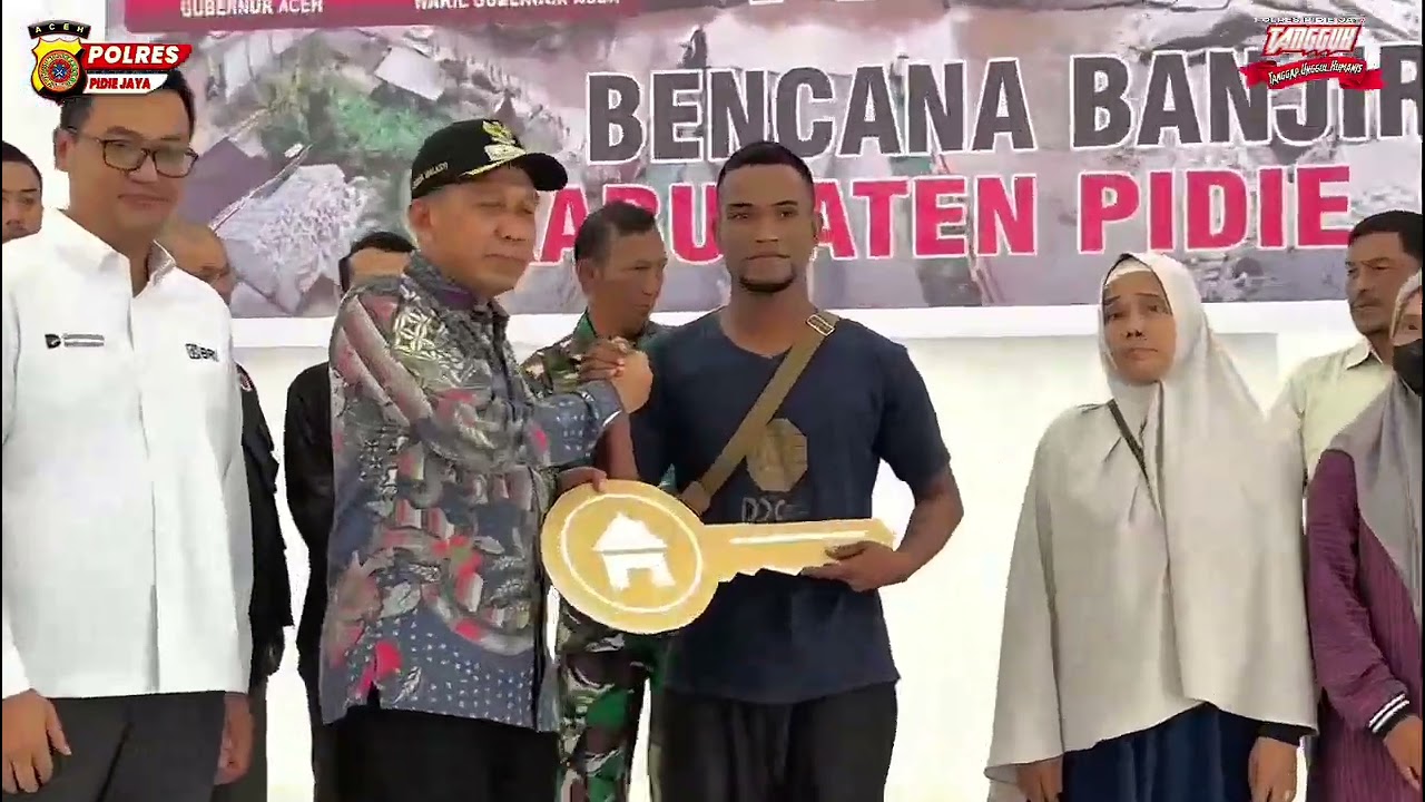 Wujud Kepedulian Pascabencana, Polres Pidie Jaya Kawal Peresmian 212 Unit Huntara