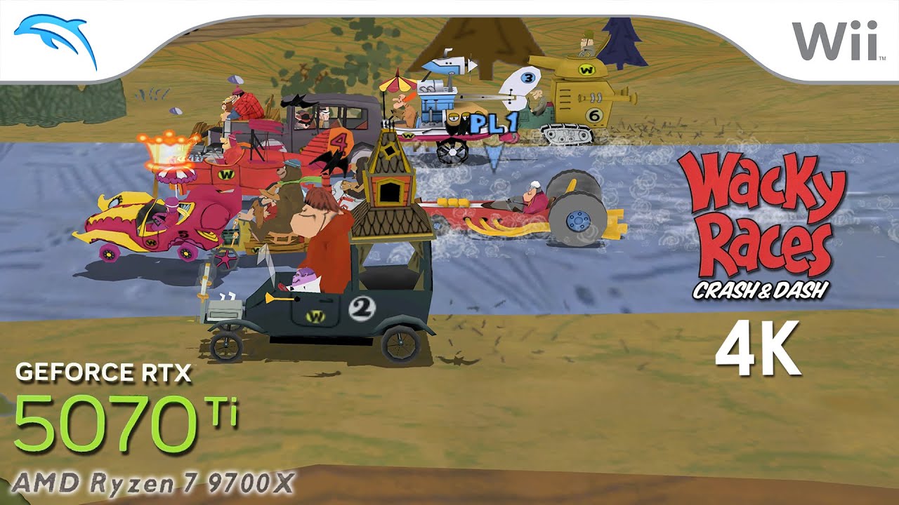 Wacky Races: Crash and Dash (4K / 2160p / 60fps) | Dolphin Emulator 2506-431 | Nintendo Wii