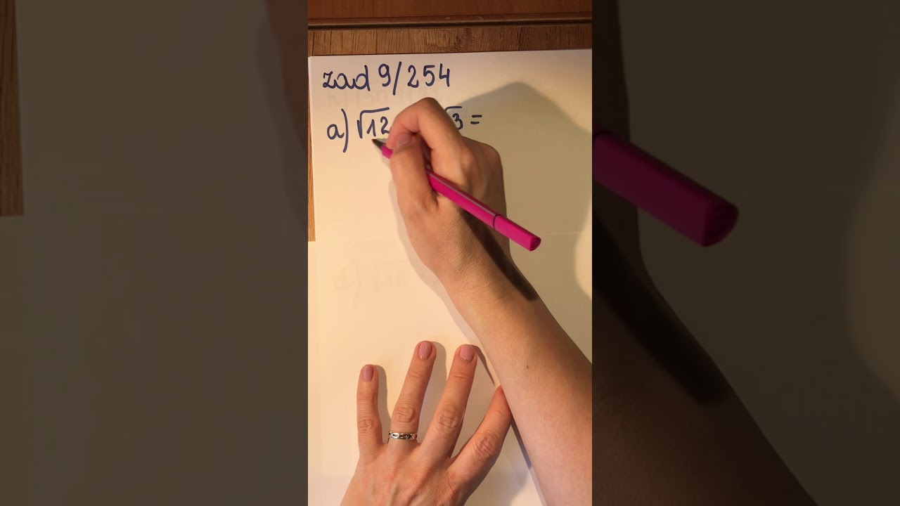 Klasa 7 Działania na pierwiastkach #5 a