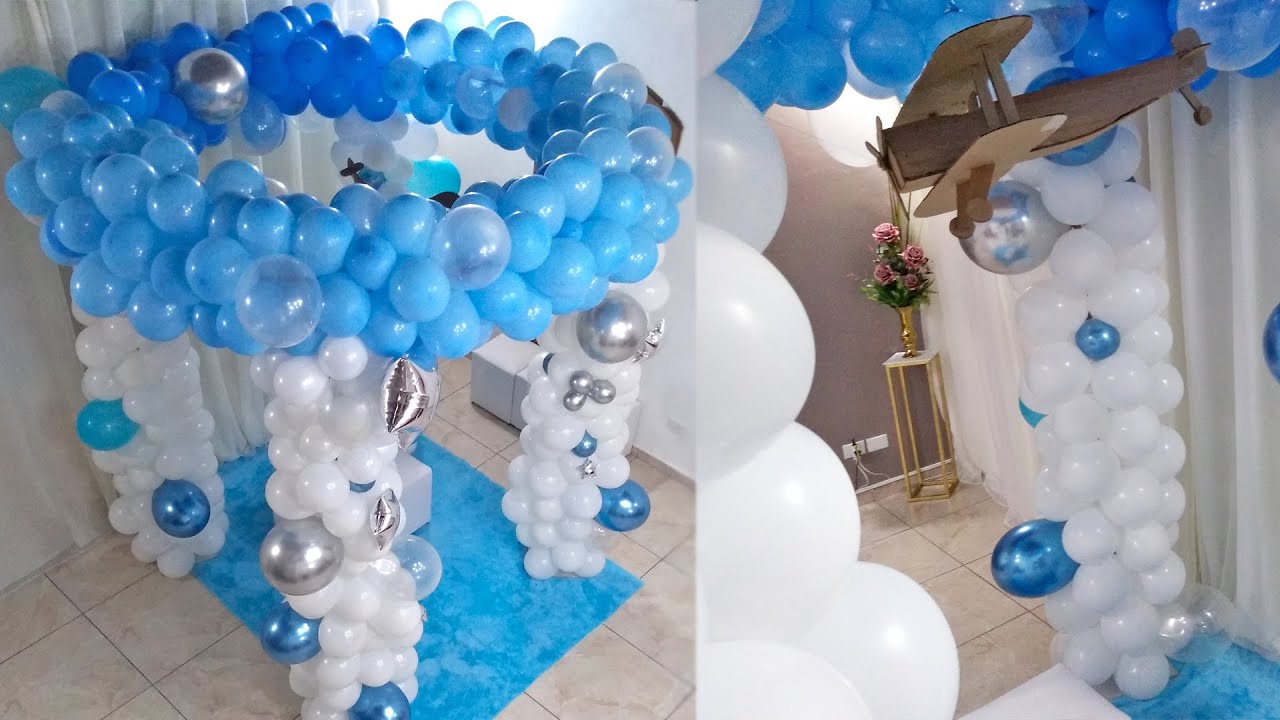Como Fazer Arco de Balões Redondo Baloeiro Decoração Festa Montar Arco Bexigas Urso Aviador Decorar