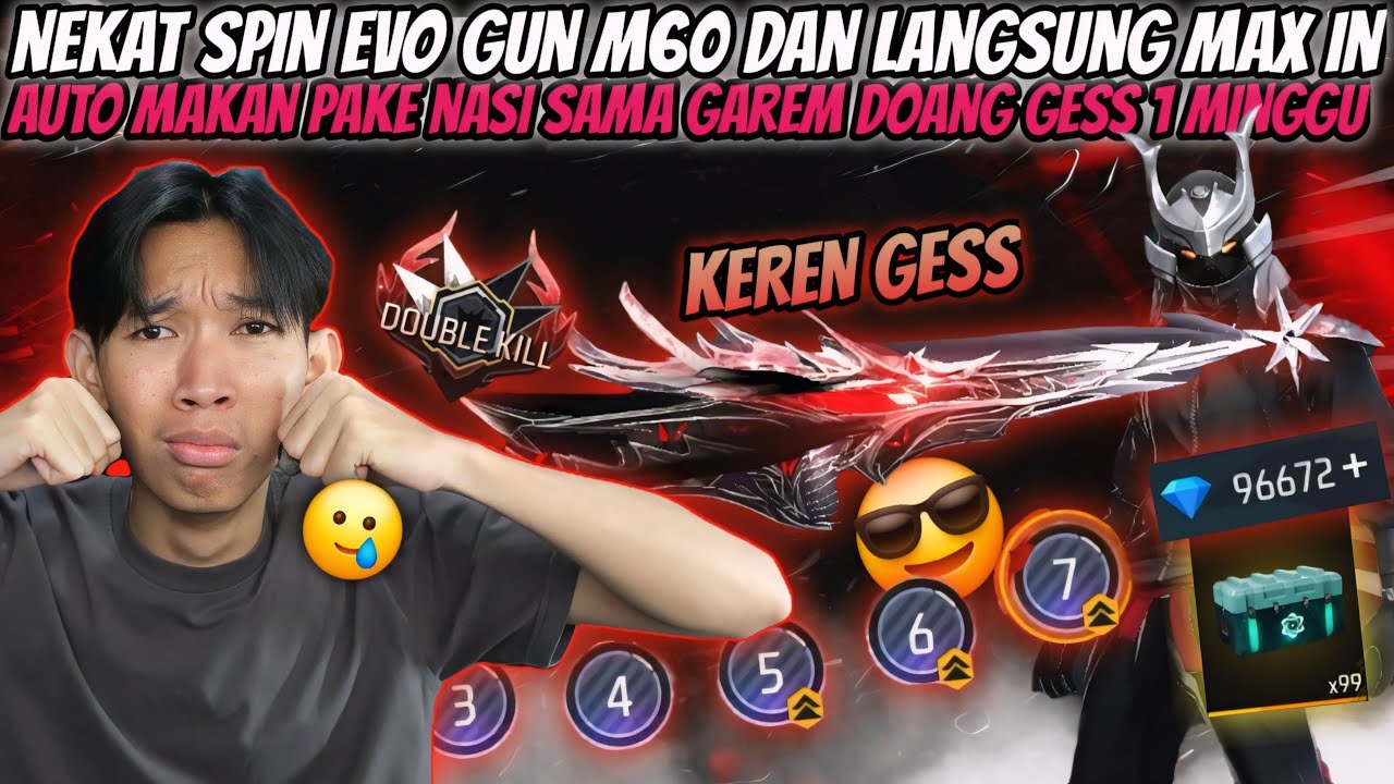 SPIN EVO GUN M60 2JETI DAN LANGSUNG MAX IN ABIS SAMPE PULUHAN RIBU DM! BIKIN MAKAN NASI SAMA GAREM😱!