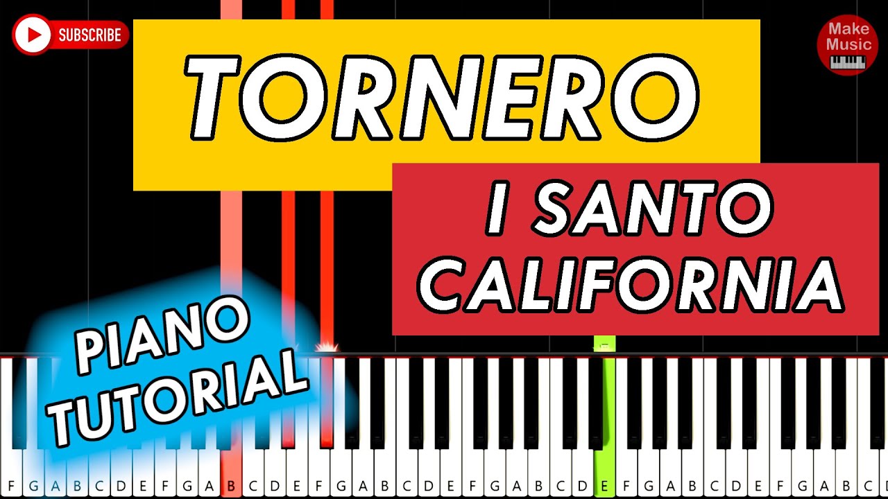 Tornero - I Santo California 🎹 Piano Tutorial