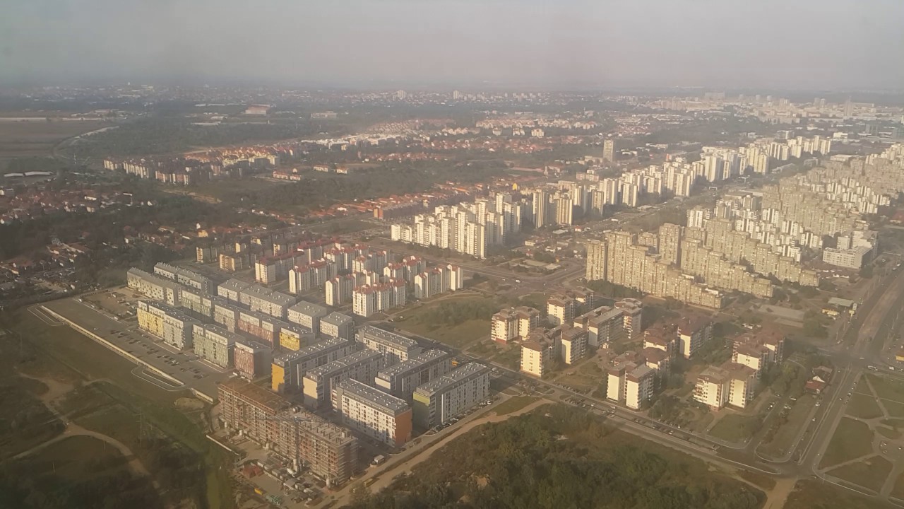 Beograd iz vazduha (Sletanje na aerodrom Nikola Tesla)