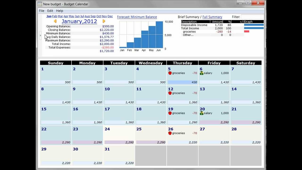 Budget Calendar Tutorial