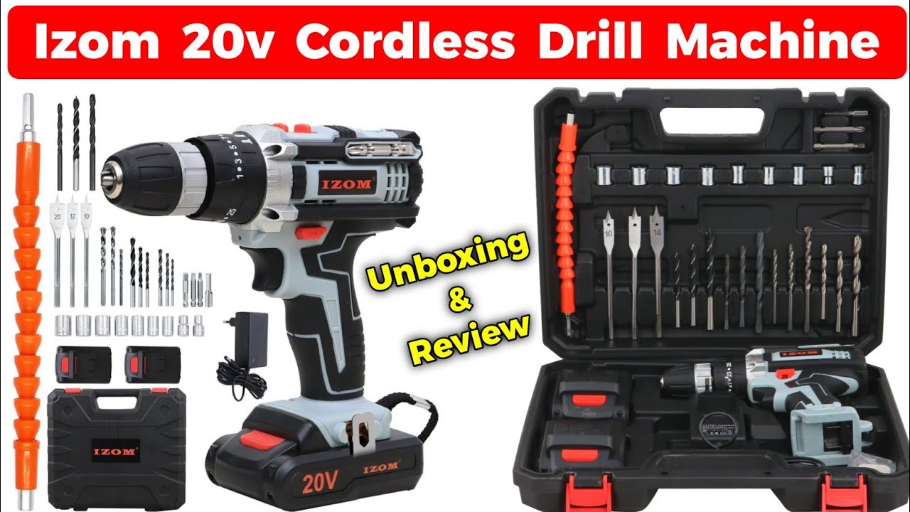 Izom 20v Cordless Drill Machine Unboxing & Review || Cordless Drill Machine || Cordless Drill