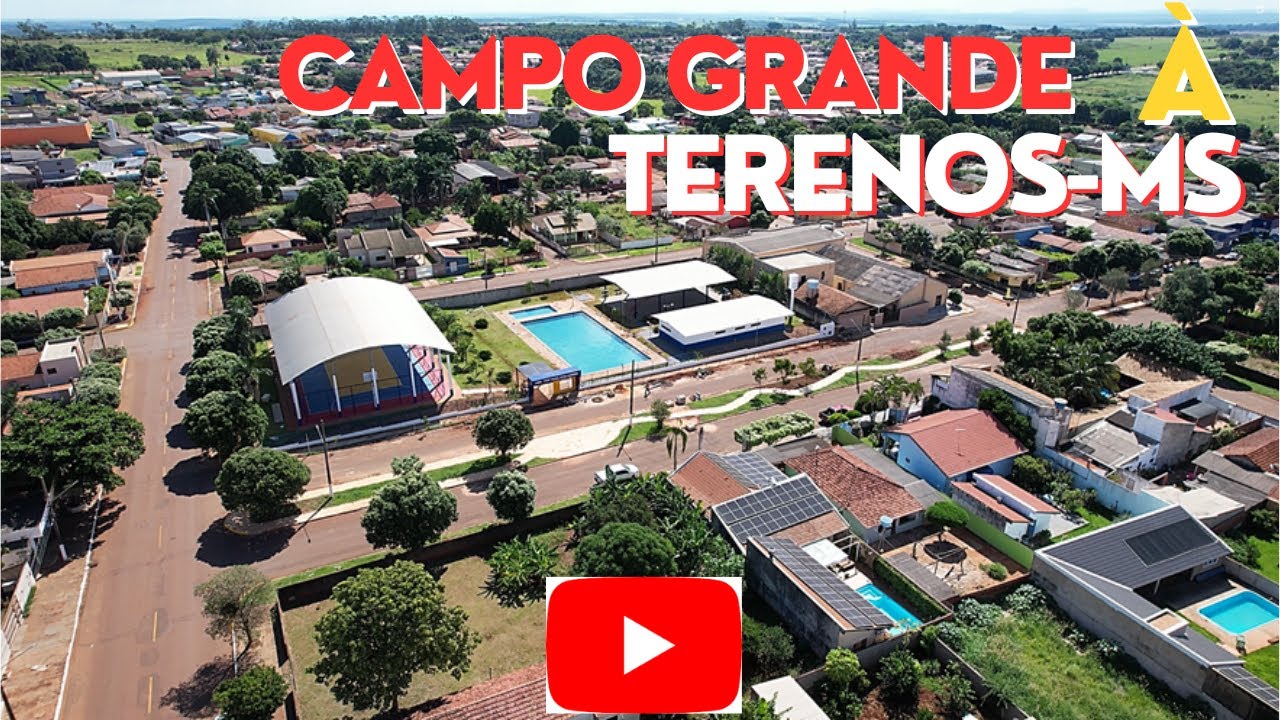 ✅ CAMPO GRANDE À TERENOS-MS - VISTA AÉREA DA CIDADE DE TERENOS-MS