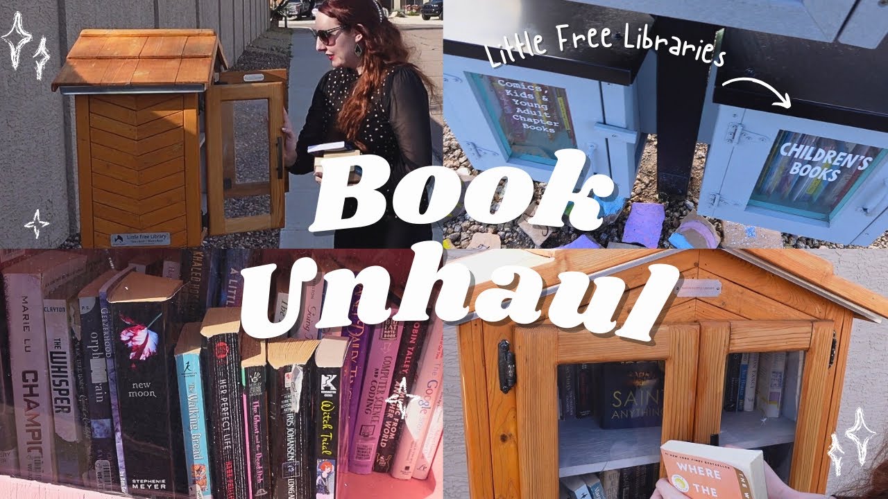 Little Free Library Vlog + HUGE Book Unhaul 📚 Little Free Library Hunting