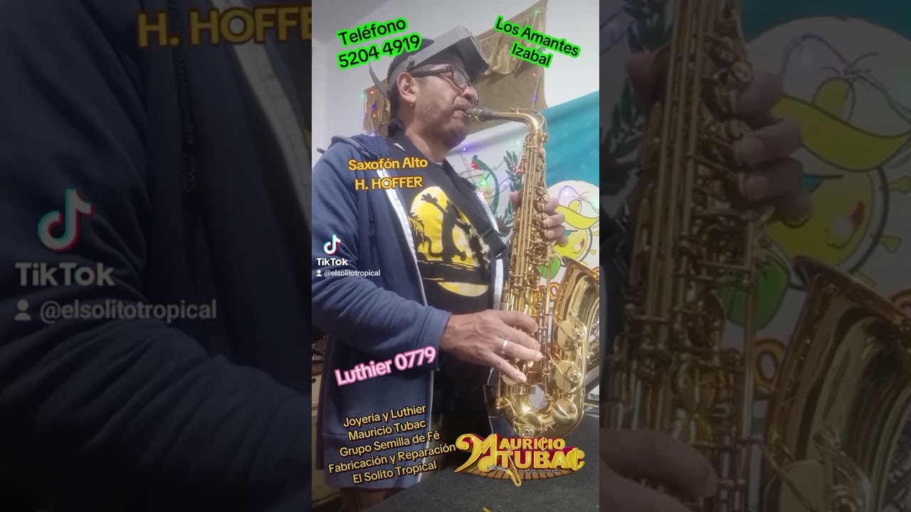 Saxofón Alto H. HOFFER fuga de aire Luthier Mauricio Tubac